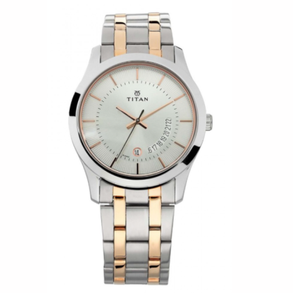 Titan Karishma 1823KM01 Silver Dial Stainless Steel Strap Quartz Men Watch